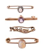 FOUR BAR BROOCHES