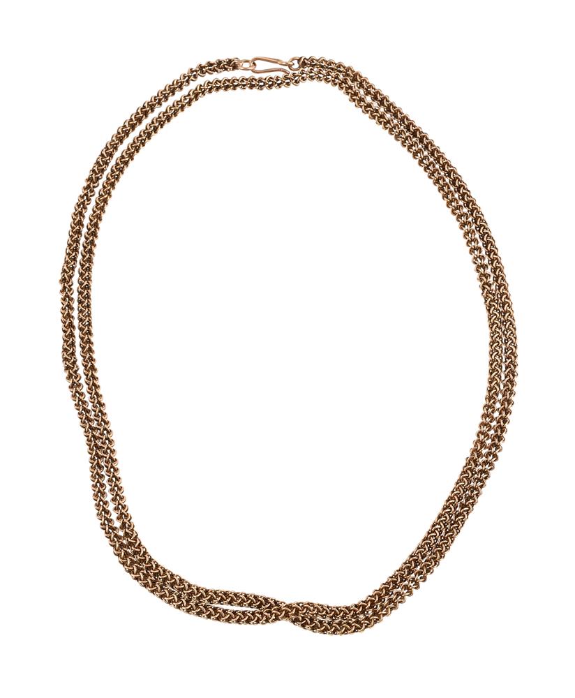A FANCY LINK CHAIN NECKLACE