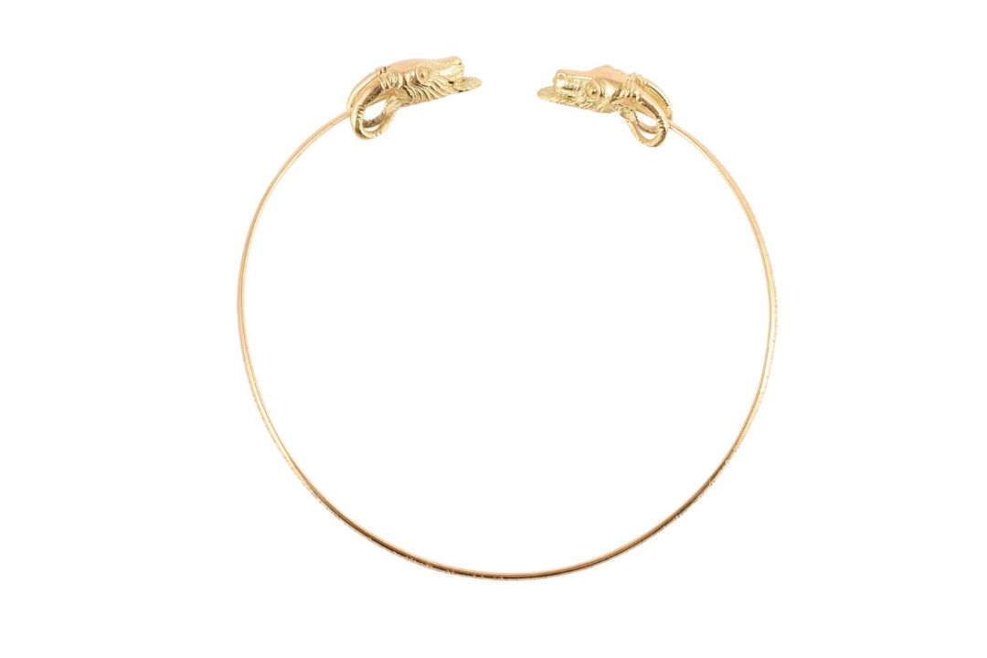 A RAM'S HEAD COLLAR NECKLACE