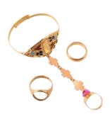 A TWO RINGS AND A BANGLE