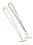 AN 18 CARAT GOLD ALBERT CHAIN