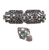 TWO GEM SET DRESS RINGS