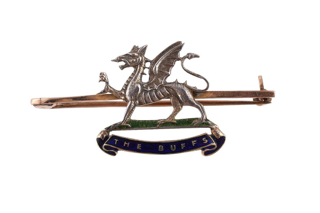 MILITARY INTEREST, THE BUFFS, A SWEETHEART BAR BROOCH