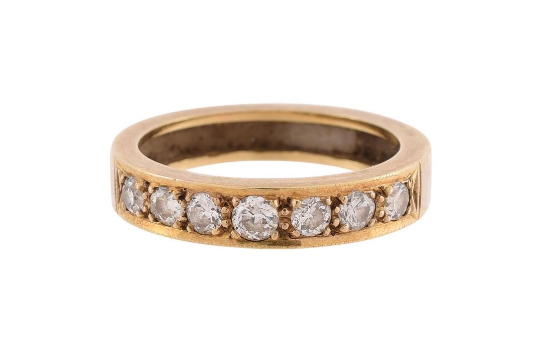 A DIAMOND HALF ETERNITY RING