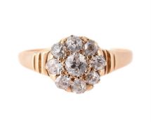 A DIAMOND CLUSTER RING