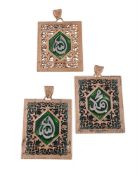 THREE ENAMELLED PENDANTS