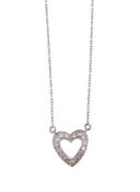 A HEART SHAPED DIAMOND PENDANT