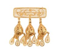 A FILIGREE BROOCH/PENDANT