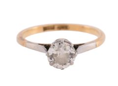 A DIAMOND SINGLE STONE RING