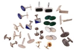 A GROUP OF FOURTEEN PAIRS OF CUFFLINKS
