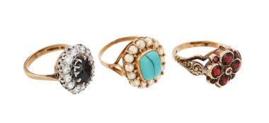 THREE DRESS RINGS
