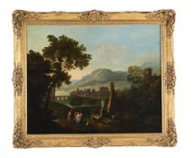CIRCLE OF GEORGE SMITH OF CHICHESTER (BRITISH CIRCA 1714-1776), A LANDSCAPE WITH CLASSICAL RUINS
