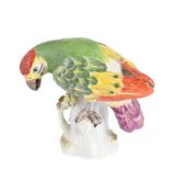 A MEISSEN MODEL OF A PARROT, SECOND HALF 20TH CENTURY