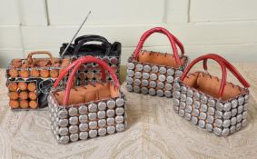 A GROUP OF FOUR MULBERRY BOTTLETOP FOUNDATION LEATHER LINED HANDBAGS, CIRCA 2002