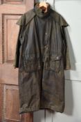 A MULBERRY WAXED COTTON DROVER COAT