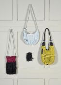 FOUR ORIGINAL HANDMADE ENAMEL RINGPULL BOTTLETOP BAGS