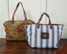 THE ORIGINAL R3 MULBERRY TOTE BAG IN CHENILLE TAPESTRY, TOGETHER WITH A SPORTING PURSUITS TOTE BAG