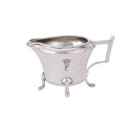 A VICTORIAN SILVER CREAM JUG