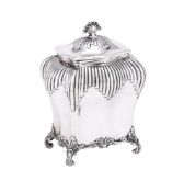A VICTORIAN SILVER TEA CADDY