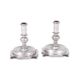 A PAIR OF SILVER COLOURED CANDLESTICKS - Image 1 of 2