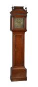 A GEORGE III OAK EIGHT-DAY LONGCASE CLOCK