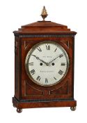 A GEORGE IV BRASS MOUNTED MAHOGANY BRACKET CLOCK