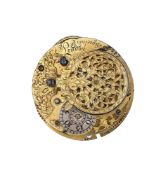A FINE AND RARE JAMES II VERGE POCKET WATCH MOVEMENT