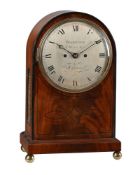 Y A REGENCY MAHOGANY BRACKET CLOCK
