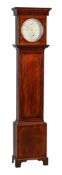 AN INLAID MAHOGANY SMALL LONGCASE REGULATOR TIMEPIECEWILLIAM CROFT