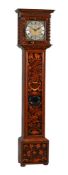A FINE AND RARE JAMES II MARQUETRY QUARTER-CHIMING MONTH-GOING LONGCASE CLOCK WITH TEN-INCH DIAL