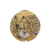 A FINE AND RARE WILLIAM III VERGE POCKET WATCH MOVEMENT