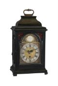 A GEORGE II EBONISED TABLE/BRACKET TIMEPIECE WITH 'SILENT' PULL-QUARTER REPEAT