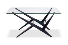 TWO TIERED COFFEE TABLE IN THE STYLE OF ANGELO OSTUNI, 20TH CENTURY