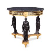 A NAPOLEON III ORMOLU-MOUNTED PATINATED BRONZE CENTRE TABLE, THIRD QUARTER 19TH CENTURY