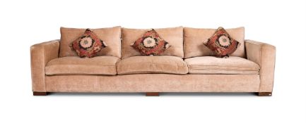 A LARGE UPHOLSTERED SOFA, MODERN