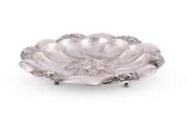 A HUNGARIAN SILVER COLOURED SHAPED CIRCULAR BOWL