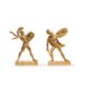 A PAIR OF GILT BRONZE BOOKENDS FORMED AS FIGURES OF GREEK WARRIORS - Image 1 of 4