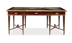 A RUSSIAN NEOCLASSICAL MAHOGANY AND BRASS-MOUNTED BUREAU PLAT OR LIBRARY TABLE, 19TH CENTURY