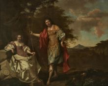 CIRCLE OF BAREND GRAAT (DUTCH 1628-1709), DOUBLE PORTRAIT OF TWO FIGURES AS VENUS AND CUPID