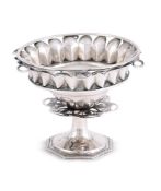 AN AUSTRIAN SILVER PEDESTAL CAVIAR BOWL