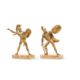 A PAIR OF GILT BRONZE BOOKENDS FORMED AS FIGURES OF GREEK WARRIORS - Image 2 of 4