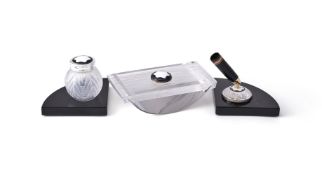 MONTBLANC, CREATION LALIQUE, SET DE BUREAU, A LIMITED EDITION DESK SET