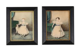 W. SMITH (19TH CENTURY), PORTRAIT OF SARAH PARKES; PORTRAIT OF CAROLINE PARKES