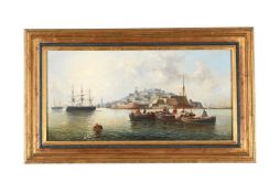 MALTESE SCHOOL (19TH CENTURY), FISHING BOATS AND OTHER CRAFT OFF MALTA