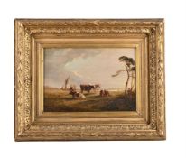 ENGLISH SCHOOL (19TH CENTURY), CATTLE IN A WATER MEADOW