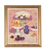 λ OLWEN TARRANT (BRITISH 1927-2012), STILL LIFE WITH CHRYSANTHEMUMS