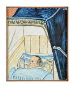 λ JOHN BRATBY (BRITISH 1928-1992), DAYAN BRATBY IN PRAM II