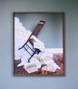 λ ALISON BETTS (BRITISH 20TH CENTURY), CHAIR AND BOOKS