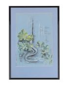 ANGELA CONNER (BRITISH B. 1935), DESIGN FOR MOVING WATER SCULPTURE LOCATED IN TRAIN FREIGHT