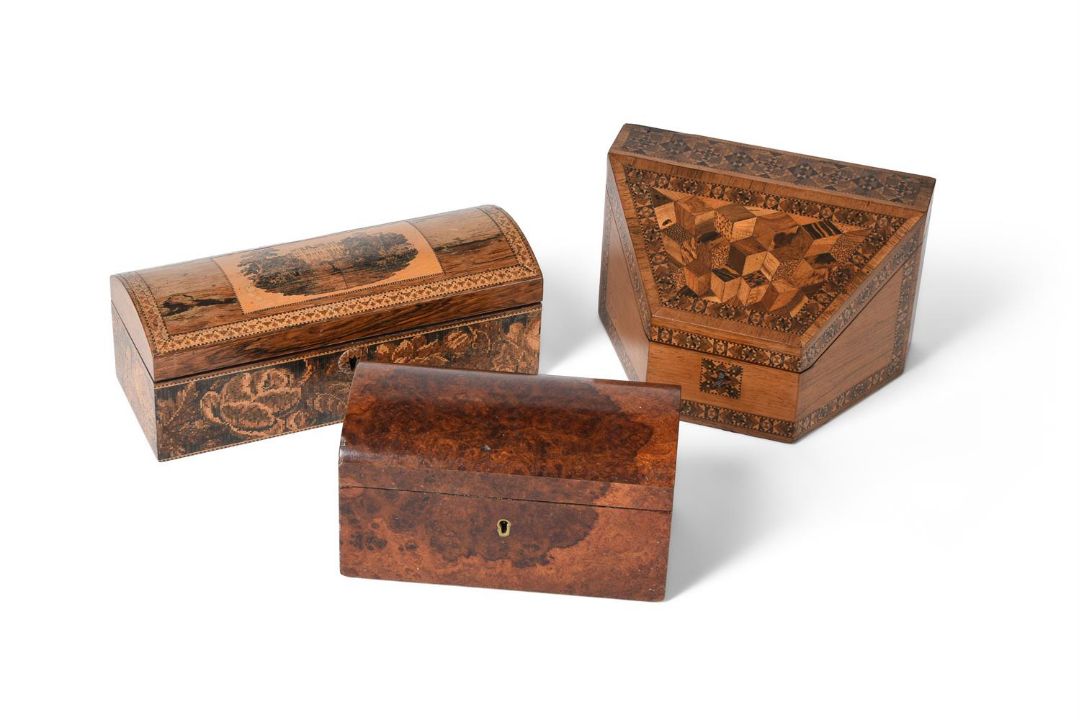 THREE VICTORIAN BOXES , SECOND HALF 19TH CENTURY - Image 1 of 2